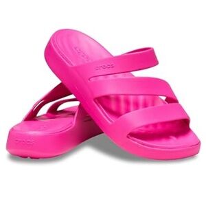Hot Pink CROCS Getaway Strappy Sandal- size 10 soft, flexible, lightweight